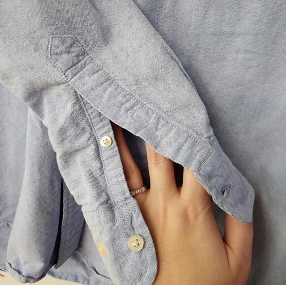 Tommy Hilfiger Button Up Blue Shirt Size Large - Picture 6 of 7